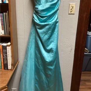 sachin and babi light blue dress David's Bridal | Dresses | Elegant Turquoise Blue Evening Gown By Davids  Bridal